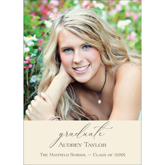 Scholarly Graduation Photo Announcements